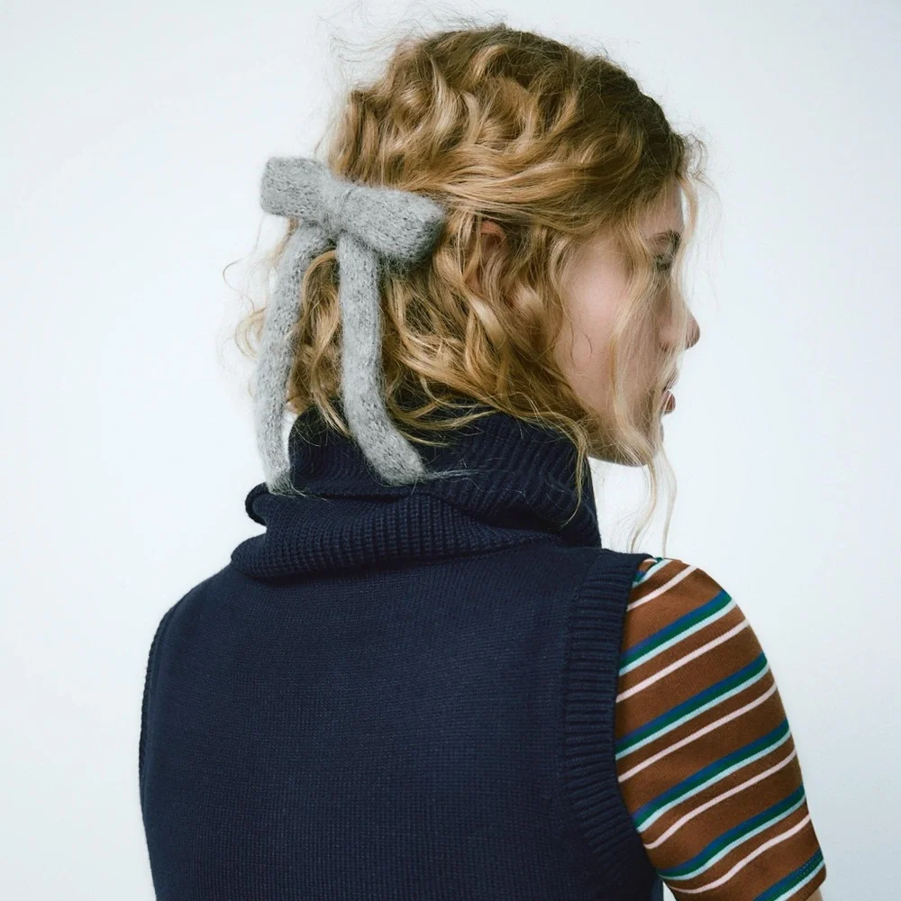 ZARA Wool + Alpaca Blend Hair Clip